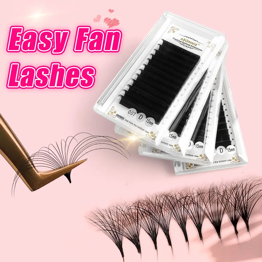 Fan lash extension self fanning eyelashes matte black soft self fanning lash extensions thumb200