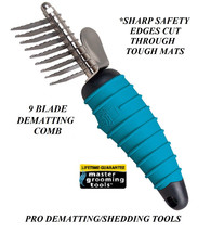 Pet Grooming 9 Razor Sharp Safety BLADES DEMATTING MAT BREAKER COMB Hair... - $15.99
