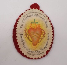 Scapular Medallion League Of Sacred Heart Apostleship Of Prayer Jesus 1936 - £11.39 GBP