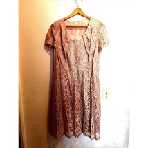 Pink Lace Vintage Dress Large C1960 - £21.87 GBP