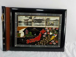 Vintage 1950&#39;s 60&#39;s Lacquered Large Photo Album Scrapbook with Japan and Korea - £32.03 GBP