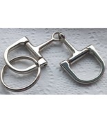 Dee Equestrian Horse Bit Keychain Bag Charm Silver Tone - $272.41 MXN