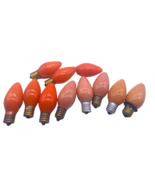 Vtg Christmas Light Bulbs Colored Pink Red Orange Decor Crafts Untested Lot - $29.52