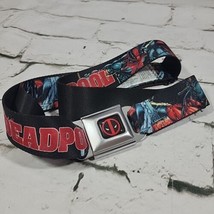 Buckle-Down Deadpool Belt Marvel Comics Mens OSFM Seat-Belt Buckle  - £15.85 GBP
