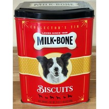 Vintage Milk Bone Biscuit Collectors Tin Big Heart Pet Brands Nice Treat Holder - £9.63 GBP