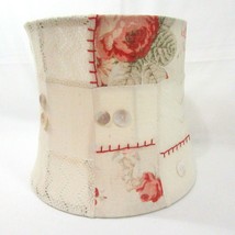 Waverly Norfolk Rose Floral Patchwork Lace and Buttons Lamp Shade - £60.75 GBP