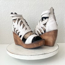 Lane Boots BECCA Wedges Womens 8 Western Cowgirl White Wooden Heeled San... - $2,791.51 MXN