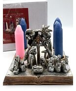 Dicksons Christmas Nativity Advent Book Figurine Candle Holder Resin Wre... - €17,28 EUR