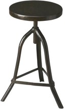 Stool Backless Distressed Metalworks Gray Iron - £358.91 GBP
