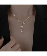 S925 Sterling Silver STAR Simple Necklace - £14.94 GBP