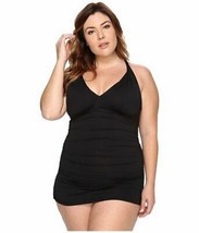 Lauren Ralph Lauren Tummy-Control Halter Swim dress, Size 18W - $54.45