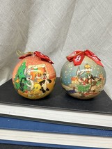 ‘95 Looney Tunes Tweety Sylvester Taz Elmer Bugs Daffy 2 Ball Ornaments Singing - £13.99 GBP