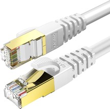CAT 8 Ethernet Cable 100 ft Cat8 Internet Cable 40Gbps with RJ45 Gold Pl... - £76.49 GBP