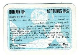 Domain of Neptunus Rex Card 1945 Crossing Latitude 00 Davy Jones  - $34.61
