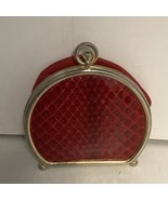 Vintage Neiman-Marcus Red Reptile Expandable Coin Change Purse Spain - $18.76