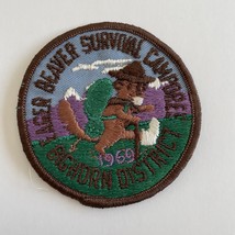 1969 Eager Beaver Survival Camporee Big Horn District Patch 3 inch - £15.44 GBP