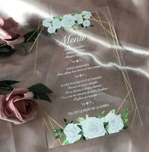 Printable acrylic wedding invitation,bridal shower Invitation,Party Dinn... - $32.00+