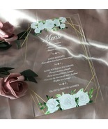 Printable acrylic wedding invitation,bridal shower Invitation,Party Dinn... - £25.28 GBP+
