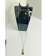 3 Dangling circles necklace 15 in drop New - $5.93
