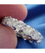 EARTH MINED DIAMOND Deco Band Vintage PLATINUM Eternity Anniversary Ring... - $13,295.25