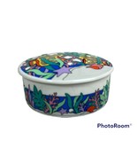 TRINKET BOX w/ LID STUDIO NOVA CARIBBEAN MZ505 COLORFUL FISH PORCELAIN - $10.00