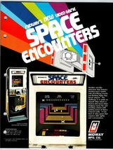Space Encounters Arcade Game FLYER Original 1980 Video Game Art Two Side... - $8.09