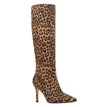 Nine West Sz 7 Fivera Leopard Print Boots Knee High Pointy Toe Stiletto ... - £50.63 GBP