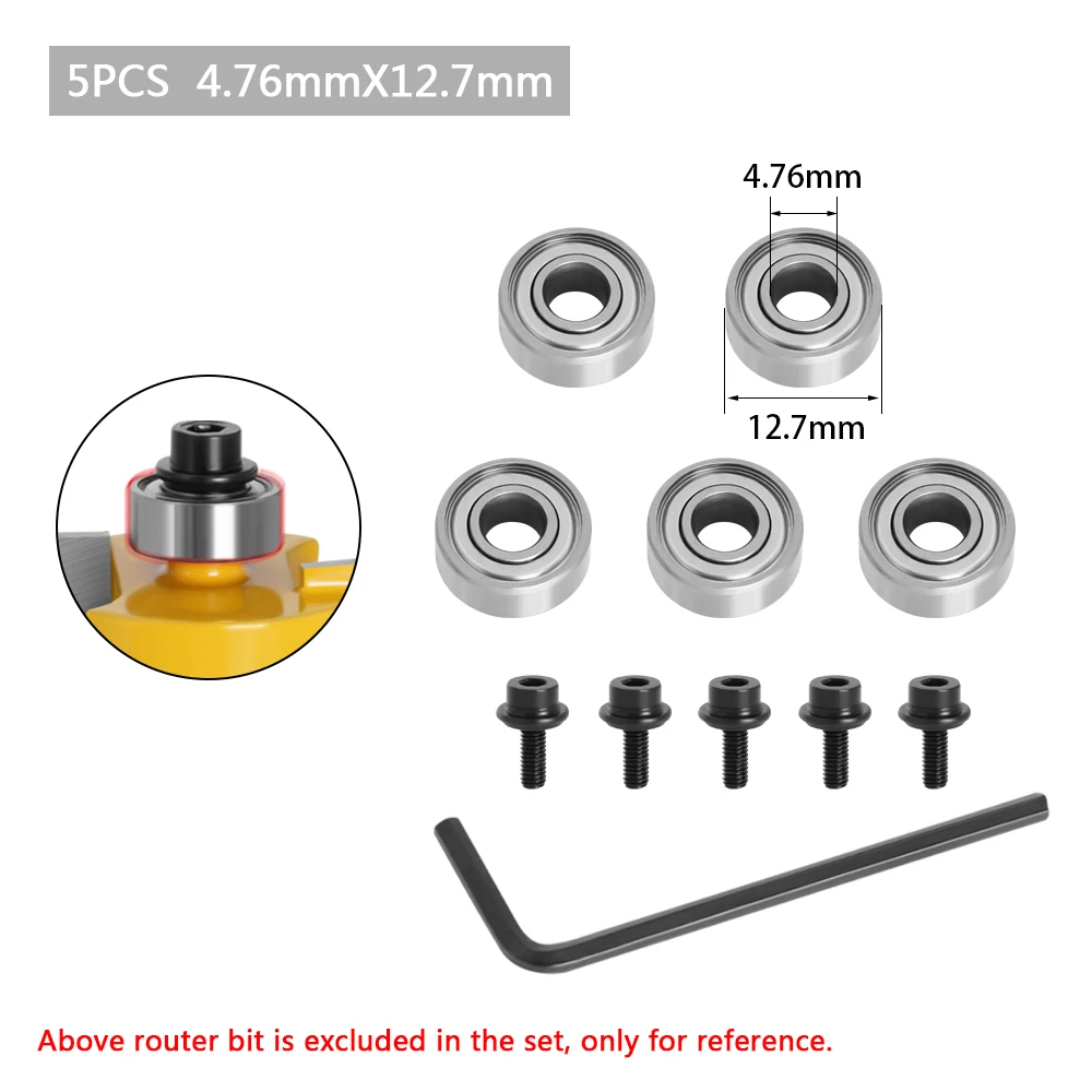 Durable Steel ings Accessories Kit Fits for Router bits Heads and Shank ... - $211.17