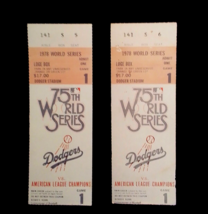1978 World Series Game 1 consec. tickets, LOGE BOX S, seats 5 &amp; 6 - £60.24 GBP