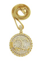 New &quot;QC&quot; Spinner Pendant with 24&quot; Various Chain Hip Hop Necklace XZP85 - £16.15 GBP+