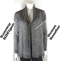 Tommy Hilfiger New Women&#39;s Sweater Cardigan Open Front GRAY-BLACK Nwt Ret $79.99 - £30.24 GBP