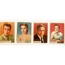 Vintage Movie Star Trading Cards Montalban Leslie Vic Damone Spencer Tracy 4 - £21.54 GBP