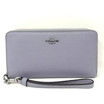 Coach Long Zip Around Wallet Waterfall Mist Purple Leather C4451 New With Tags - £231.04 GBP