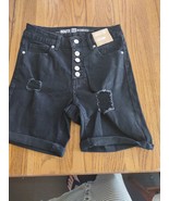 Route 66 Bermuda Size 6 Black Ripped Jean Shorts - €25,59 EUR