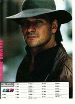 Patrick Swayze  teen magazine pinup clipping cowboy calendar - £2.35 GBP