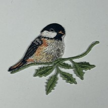 Chickadee - Bird - Birdwatching - On A Branch - Embroidered Iron On Patch - £3.92 GBP
