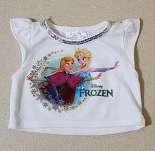 Build A Bear BABW Disney Frozen White Shirt with Sequin - Anna &amp; Elsa - £3.92 GBP