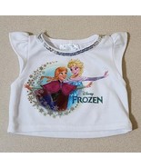 Build A Bear BABW Disney Frozen White Shirt with Sequin - Anna &amp; Elsa - £3.92 GBP