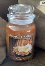 Village Candle Scented Pumpkin Pie 2 Wicks Fall Fragrance New - $29.96