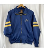 Bacardi Rum Men&#39;s Size Size XL Blue Jacket Yellow Arm Stripes Fleece Lined - $64.95 CAD