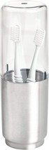 iDesign Austin Covered Toothbrush Holder - Clear/Brushed (Open Box) - $10.79