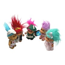 Russ Troll Doll 5 inch Lot 5  Painter King Godmother Genie Lucky Vintage 1990s - £47.40 GBP