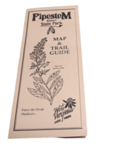 Pipestem State Park WV Map 1993 Fold Out Trail Guide - £9.68 GBP