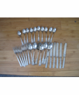 28 Pieces Panama Silver Pattern  Flatware Spoons Forks Knives Silverplat... - $130.00