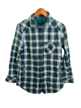 PENDLETON Womens Shirt Jacket Blue/Green Plaid Lined Long Sleeve Size S - £15.15 GBP