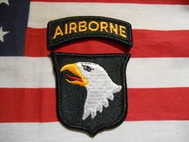 US ARMY 101ST AIRBORNE DIVISION SSI COLOR PATCH WITH AIRBORNE TAB - £5.50 GBP