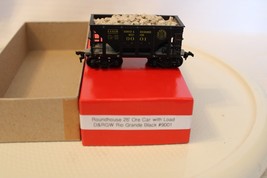 HO Scale Roundhouse, 26&#39; Ore Car, D&amp;RGW Rio Grande, Black, #9001 with Load - $28.50