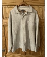 Vtg NO FEAR Shirt XL Jac-Shirt Gray Heather Long Sleeve Front Pocket Exc... - $914.23 MXN