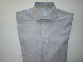 Bugatchi Uomo Plaids Spread Pin-Points Cotton Men Dress Shirt 16 | 35 UPC26 - £25.75 GBP