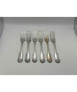 Set of 6 Oneida Community Silverplate SILVER SHELL Dinner Forks - $79.99